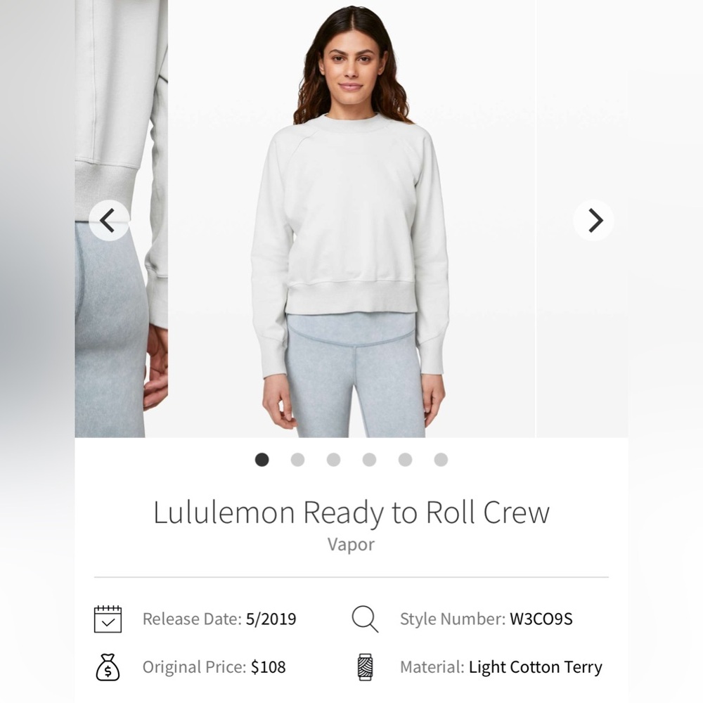 lululemon athletica Crewneck Sweatshirt - Vapor White